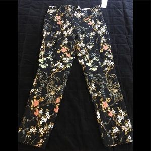 Jules & Leopold Floral work pants NWT